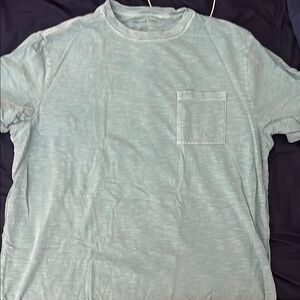 American Eagle Men's Light Green Crew Neck T-Shirt